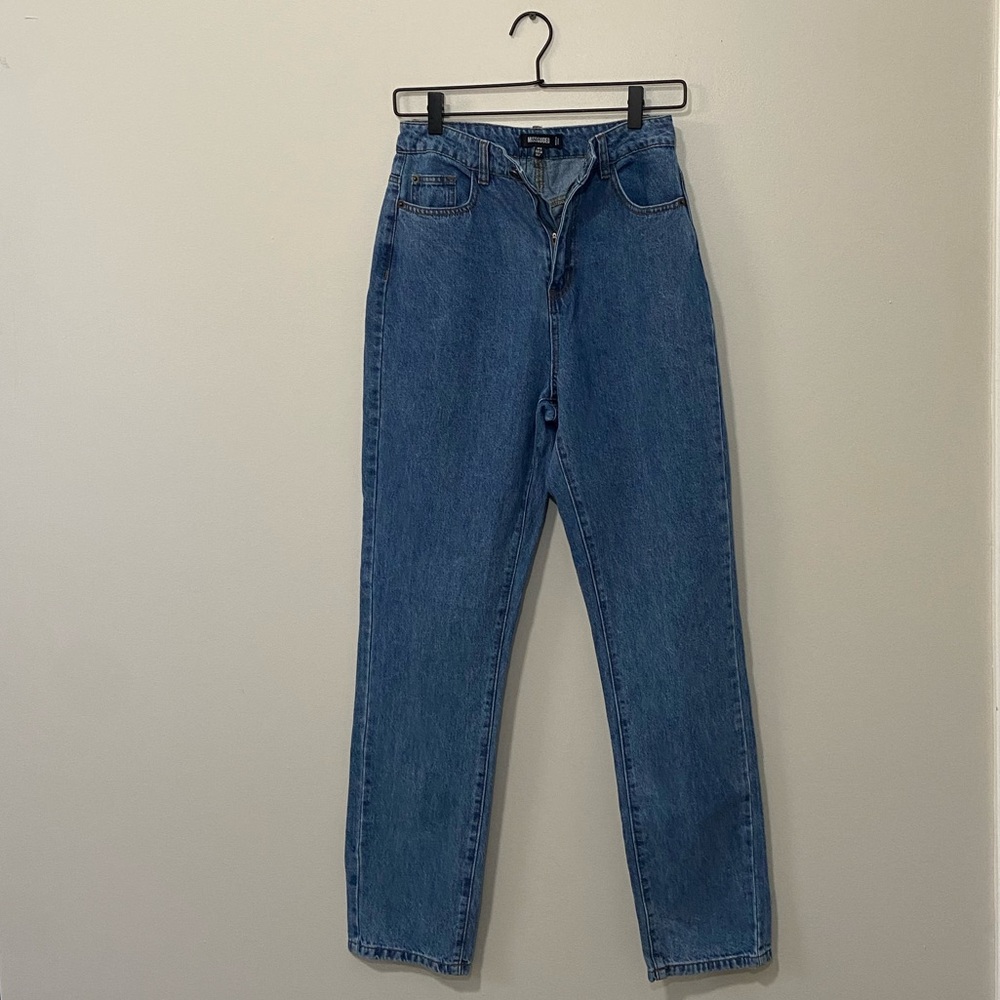 Women’s Missguided Straight Leg Jeans (Size: US 2) (Color: Blue)
